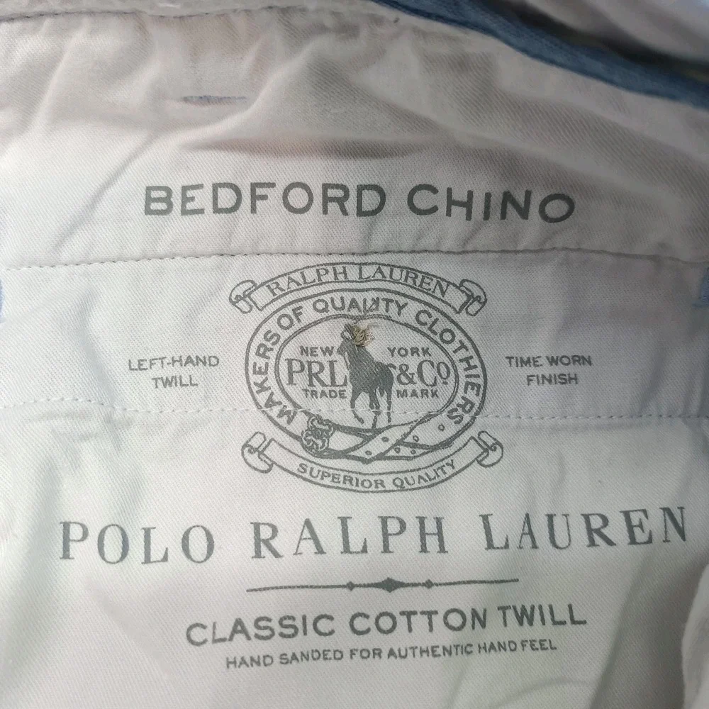 Polo Ralph Lauren Bedford Chino Pants Men 40x30 Sky Blue Stretch Straight Cotton